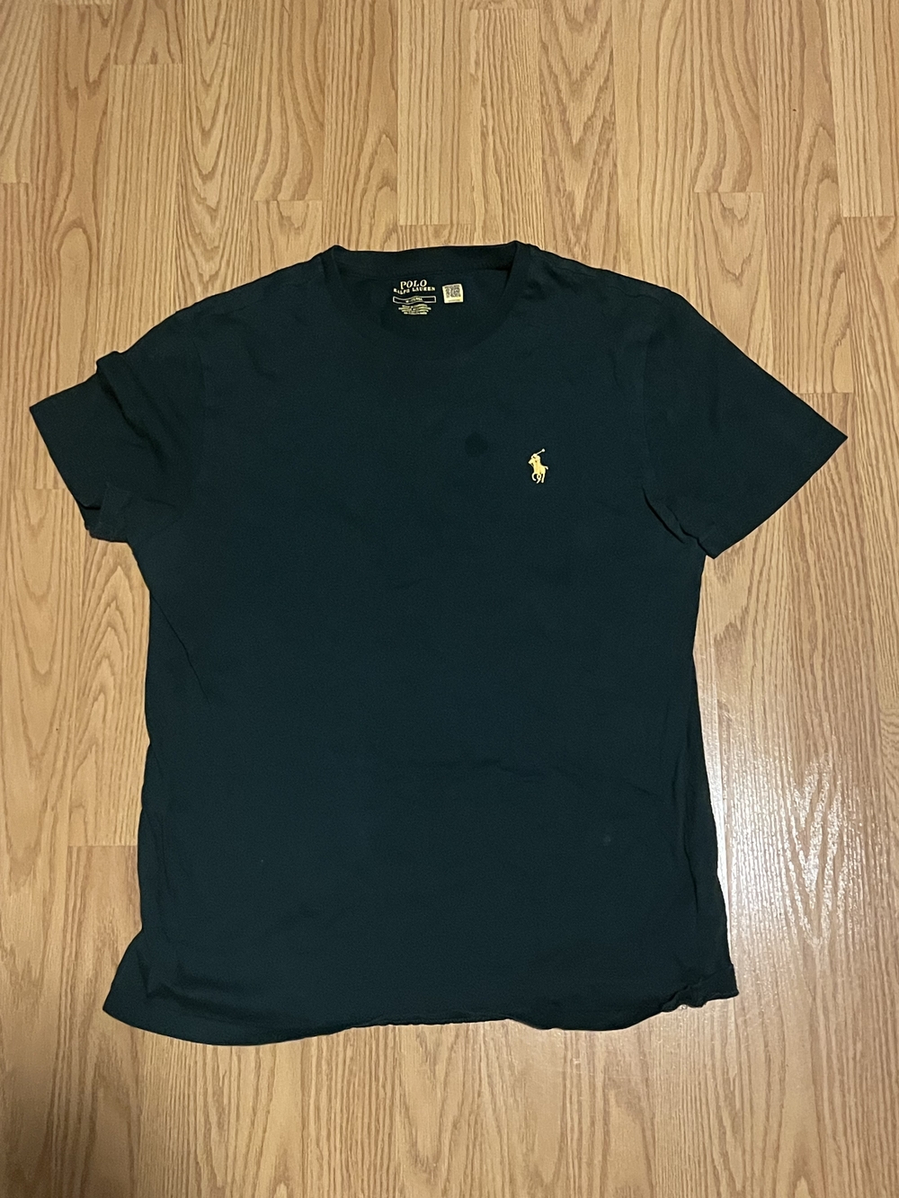 Polo by Ralph Lauren Black Crewneck Tee with Yellow Pony